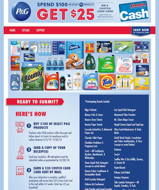 Procter And Gamble Rebate Costco